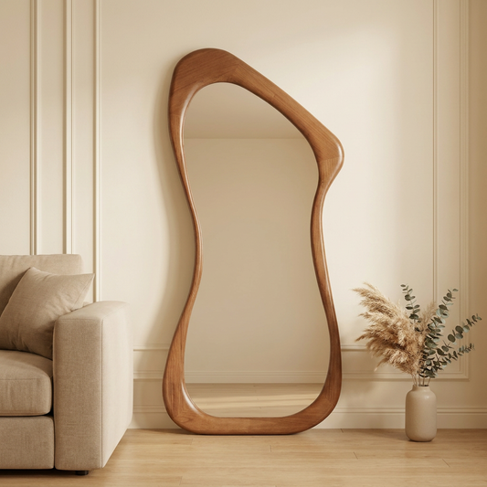 Zentix Terra Flow Organische Houten Passpiegel 190x90 cm